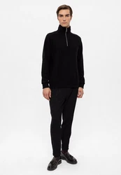Antioch Sweatshirt Standing Collar Knitwear Schwarz