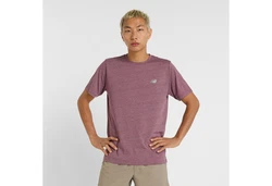 New Balance T-Shirt SPORT ESSENTIALS HEATHERTECH Rosa/Bordeaux/Dunkelrot/Lila