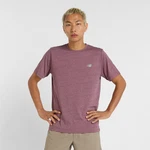 New Balance T-Shirt SPORT ESSENTIALS HEATHERTECH Rosa/Bordeaux/Dunkelrot/Lila