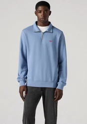 Levi's Sweatshirt ORIGINAL HM 1/4 ZIP Hellblau/Blau