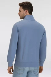 Levi's Sweatshirt ORIGINAL HM 1/4 ZIP Hellblau/Blau