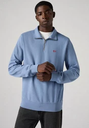 Levi's Sweatshirt ORIGINAL HM 1/4 ZIP Hellblau/Blau