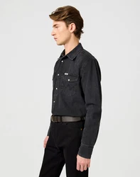Wrangler Langarmhemd WESTERN SHIRT Schwarz/Hellblau/Dunkelblau/Dunkelgrau