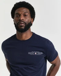 Gant T-Shirt marine/weiß