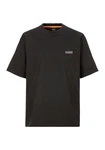 BOSS T-Shirt ORANGE Te_Mixdenim Shirt Schwarz/Braun/Dunkelgrau