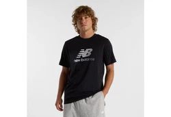 New Balance T-Shirt SPORT ESSENTIALS GRADIENT LOGO stein/schwarz/weiß