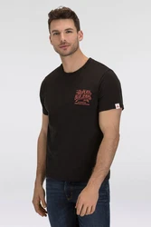 Replay T-Shirt mit Rückenprint rot/schwarz