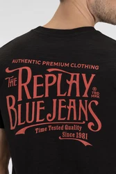 Replay T-Shirt mit Rückenprint rot/schwarz
