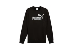 PUMA Langarmshirt ESS NO. 1 LOGO CREW FL Schwarz/Lila/Braun