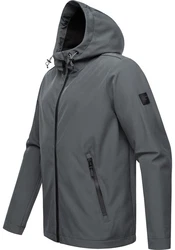 Ragwear Softshelljacke Shellwie Warm Herren Übergangsjacke Dunkelgrau/Hellgrau/Grau