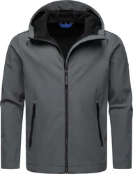 Ragwear Softshelljacke Shellwie Warm Herren Übergangsjacke Dunkelgrau/Hellgrau/Grau