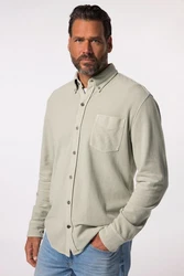 JP1880 Businesshemd Piqu-Hemd Langarm Kentkragen Khaki/Hellgrün/Hellgrau/Grün