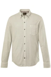 JP1880 Businesshemd Piqu-Hemd Langarm Kentkragen Khaki/Hellgrün/Hellgrau/Grün