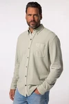 JP1880 Businesshemd Piqu-Hemd Langarm Kentkragen Khaki/Hellgrün/Hellgrau/Grün