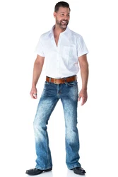 Comycom Bootcut Jeans STAR CUT Creme/Weiß/Rosa/Rot