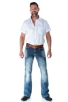 Comycom Bootcut Jeans STAR CUT Creme/Weiß/Rosa/Rot