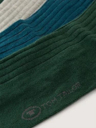 TOM TAILOR Socken 4er-Pack Dunkelgrün/Türkis/Grün/Blau