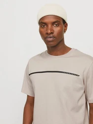 Jack & Jones T-Shirt JCOFUSION FULL BRANDING TEE SS CREW NOOS Beige/Khaki/Braun