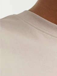 Jack & Jones T-Shirt JCOFUSION FULL BRANDING TEE SS CREW NOOS Beige/Khaki/Braun