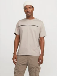 Jack & Jones T-Shirt JCOFUSION FULL BRANDING TEE SS CREW NOOS Beige/Khaki/Braun