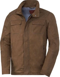 Ross & Cole Lederjacke Braun/Khaki