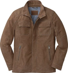 Ross & Cole Lederjacke Braun/Khaki