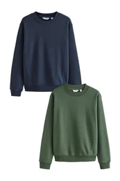 Sweatshirt Rundhals-Sweatshirts im 2er-Pack (2-tlg)