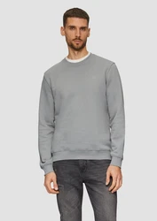 s.Oliver Sweatshirt Sweatshirt mit Logo-Detail Grau/Hellgrau
