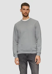 s.Oliver Sweatshirt Sweatshirt mit Logo-Detail Grau/Hellgrau