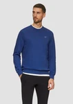 s.Oliver Sweatshirt Sweatshirt mit Logo-Detail Blau/Dunkelblau/Hellblau