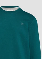 s.Oliver Sweatshirt Sweatshirt mit Logo-Detail Grün/Türkis