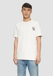 s.Oliver Kurzarmshirt Weiß/Creme/Grau