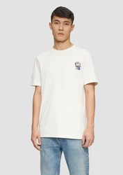 s.Oliver Kurzarmshirt Weiß/Creme/Grau