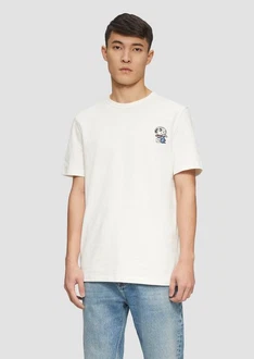 s.Oliver Kurzarmshirt Weiß/Creme/Grau