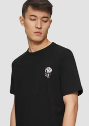 s.Oliver Kurzarmshirt Beige/Schwarz