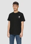 s.Oliver Kurzarmshirt Beige/Schwarz