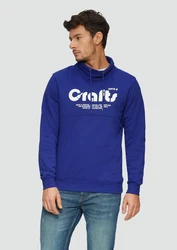 s.Oliver Sweatshirt mit Frontprint und Snood-Kragen Blau/Dunkelblau