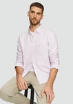 s.Oliver Langarmhemd Regular Fit Lila/Rosa/Fliederfarben