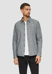 s.Oliver Langarmhemd Regular Fit Grau/Hellgrau/Dunkelblau/Grün