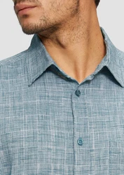 s.Oliver Langarmhemd Regular Fit Hellblau/Blau/Grau