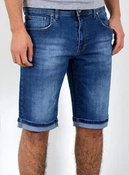 ESRA Jeansshorts Herren kurze Jeanshose mit Stretch 