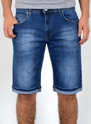 ESRA Jeansshorts Herren kurze Jeanshose mit Stretch 