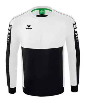 Erima Sweatshirt Six Wings Weiß/Dunkelblau/Orange