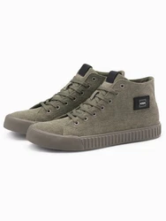 OMBRE Canvas-Turnschuhe Sneakerboots Dunkelgrün