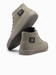OMBRE Canvas-Turnschuhe Sneakerboots Dunkelgrün
