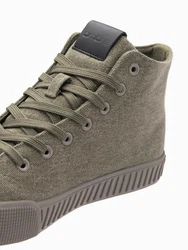 OMBRE Canvas-Turnschuhe Sneakerboots Dunkelgrün