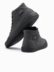 OMBRE Canvas-Turnschuhe Sneakerboots Schwarz/Dunkelgrau