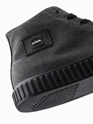 OMBRE Canvas-Turnschuhe Sneakerboots Schwarz/Dunkelgrau