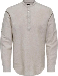 ONLY & SONS Hemd Caiden beigemeliert