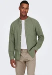 ONLY & SONS Langarmhemd ONSCAIDEN LS SOLID LINEN MAO SHIRT NOOS Dunkelgrün/Grün/Khaki/Türkis
